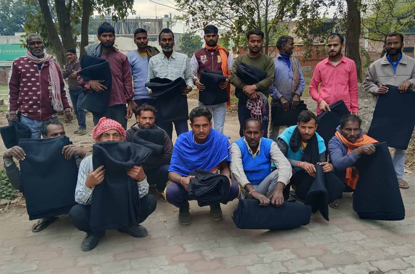 14th relief camp and distributed blankets